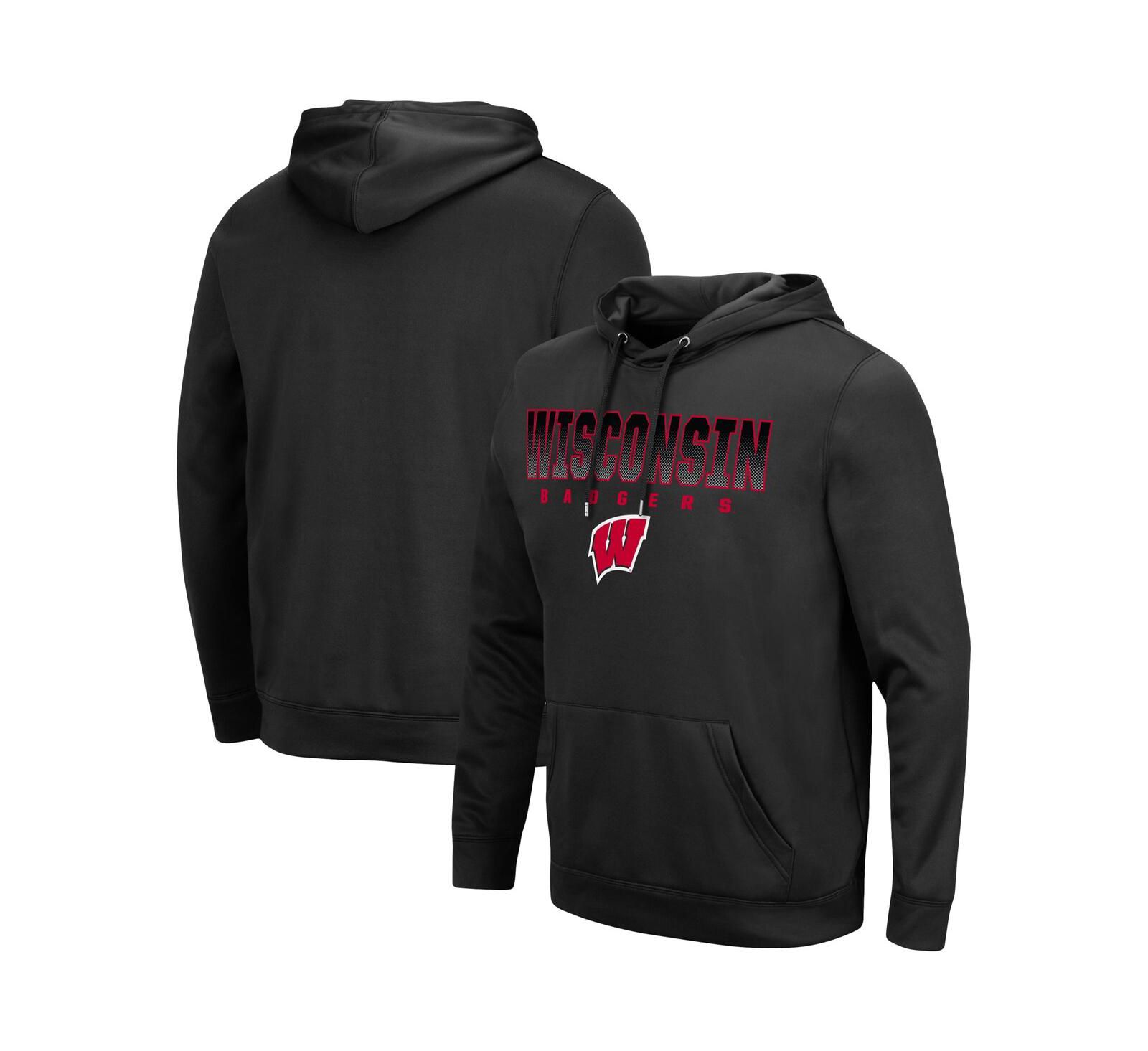 Мужское худи Colosseum Wisconsin Badgers Blackout 3.0