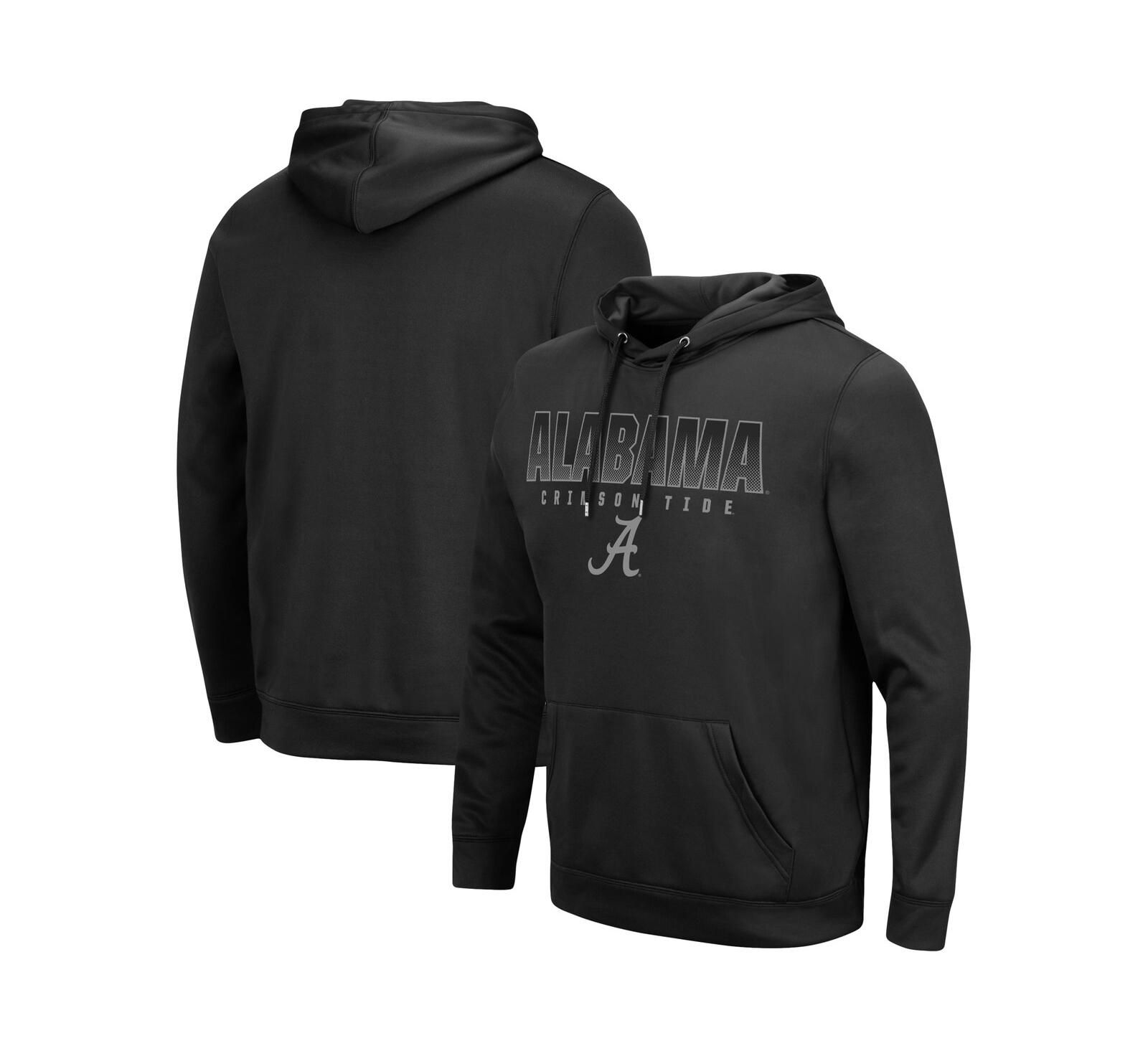 Men's Black Alabama Crimson Tide Blackout 3.0 Pullover Hoodie