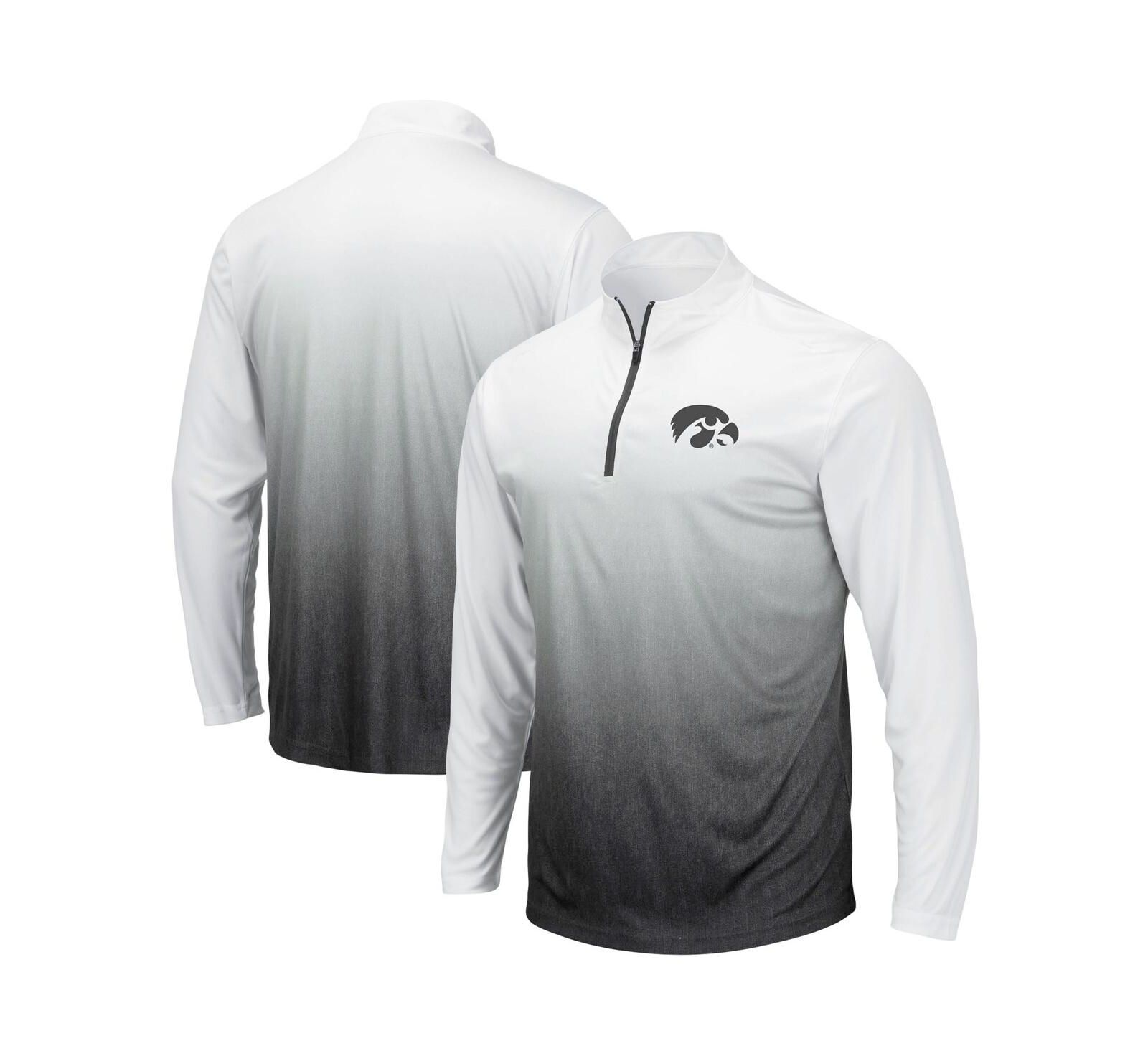 Men's Gray Iowa Hawkeyes Magic Team Logo Quarter-Zip Jacket