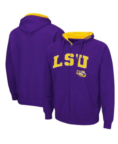 Мужское худи Colosseum LSU Tigers Arch Logo 3.0 Full-Zip