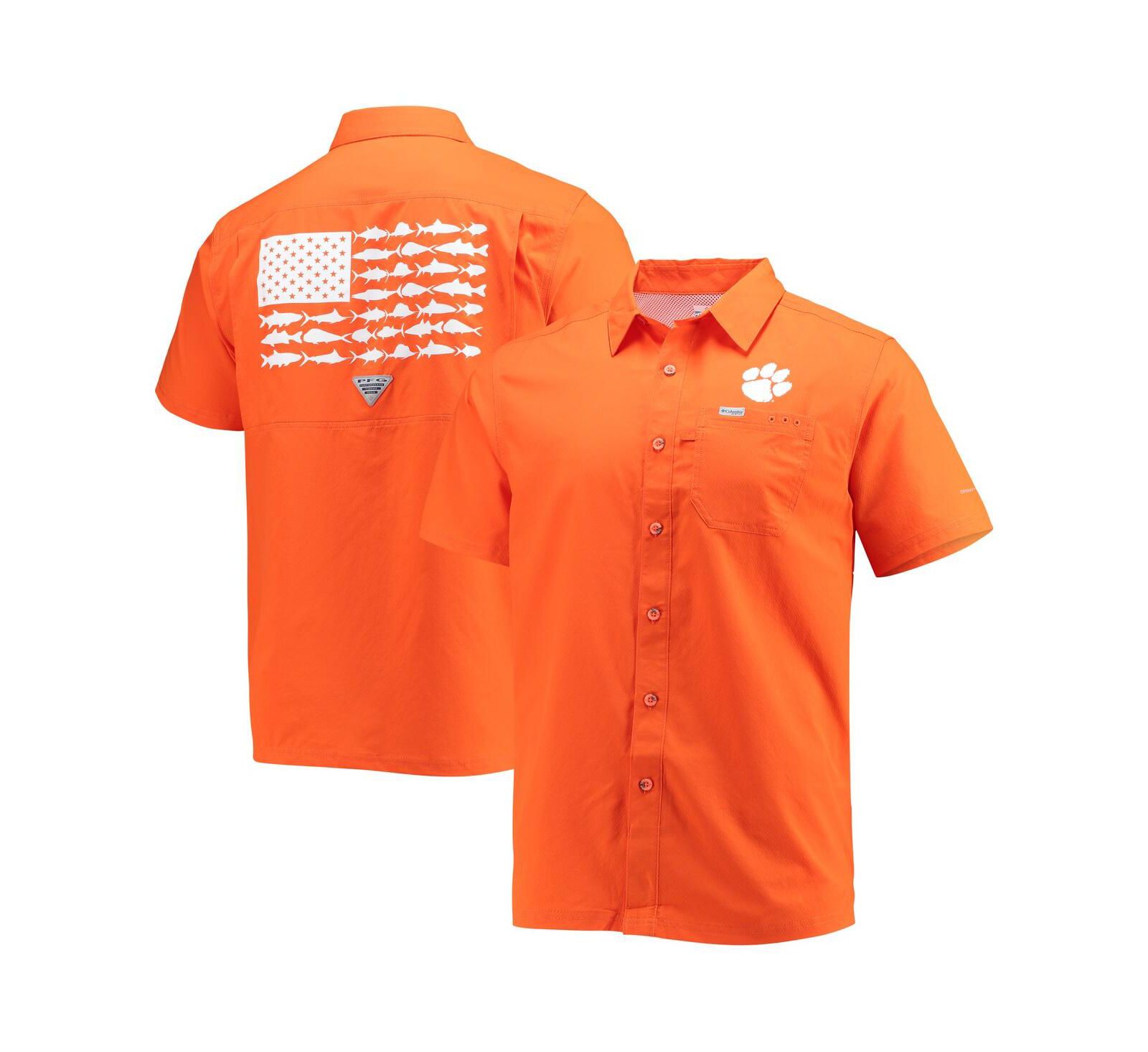 Мужская рубашка Clemson Tigers Orange Slack Tide Camp Button-Up