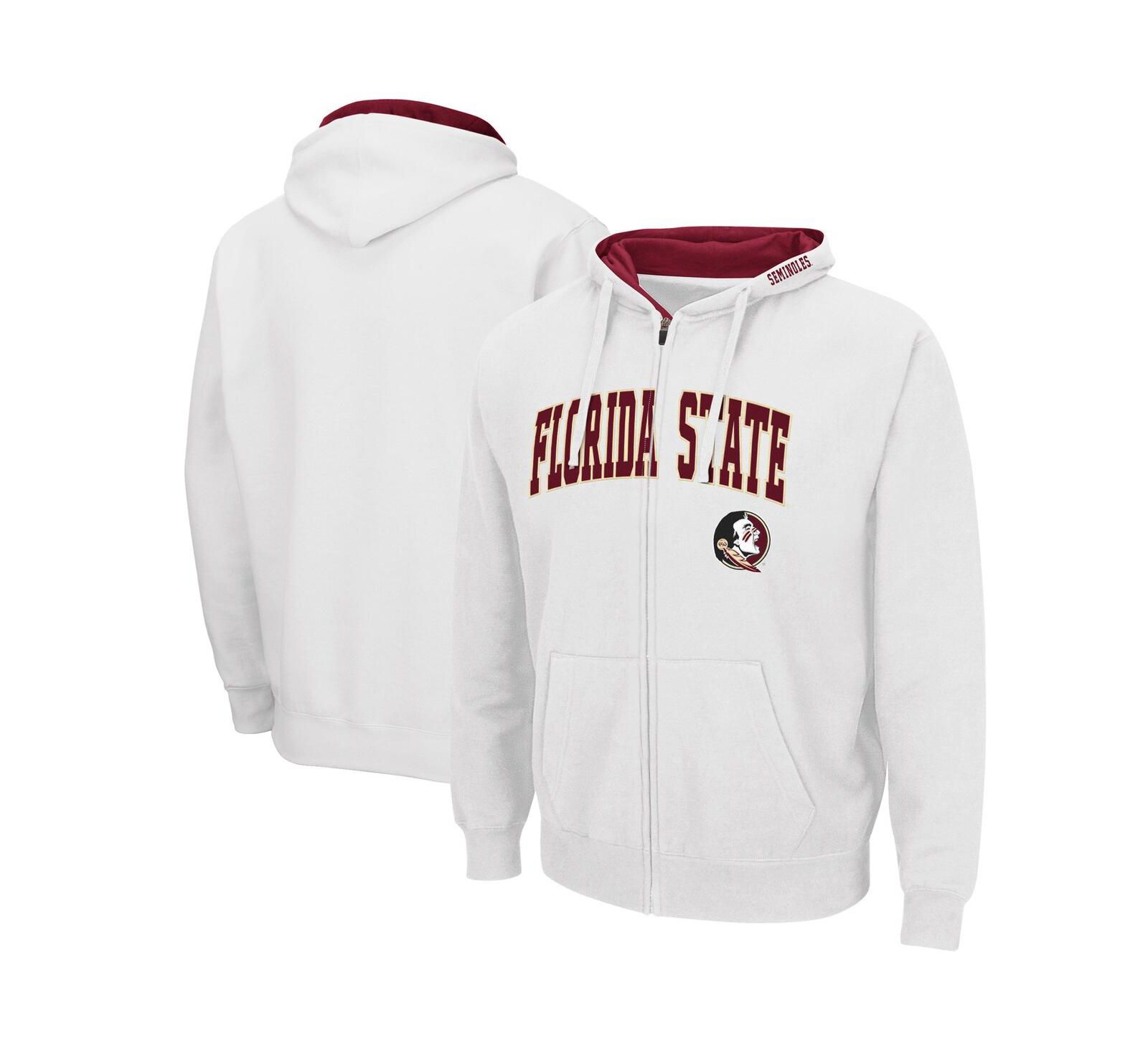 Men's White Florida State Seminoles Arch Logo 3.0 Pullover Hoodie
