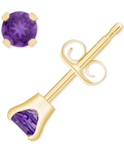 Rhodolite Garnet Stud Earrings (1/4 ct. t.w.) in 14k White or Yellow Gold (Also in Citrine, Sky Blue Topaz, Peridot & Opal)