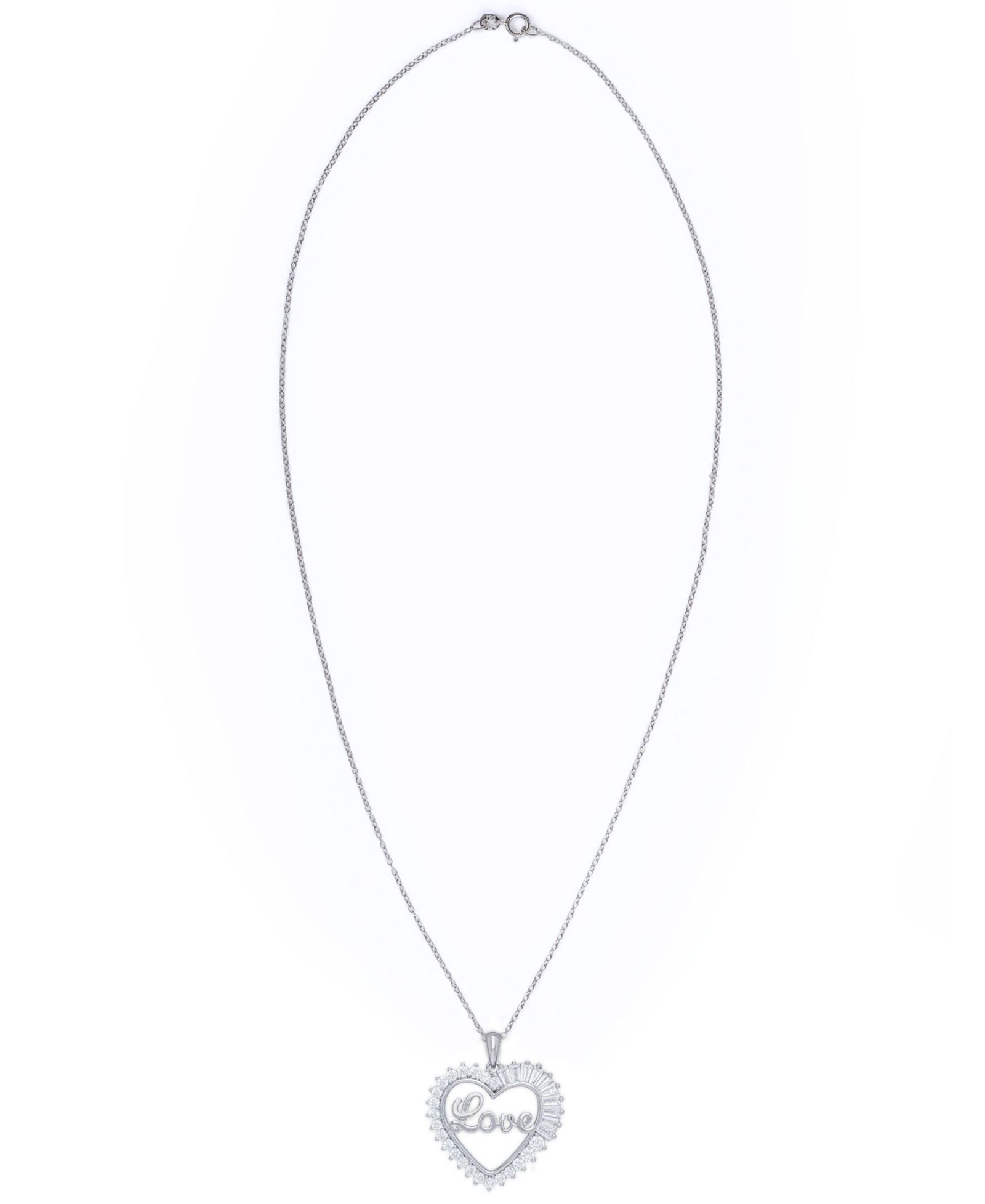 Подвеска Love из серебра с цирконием Macy's