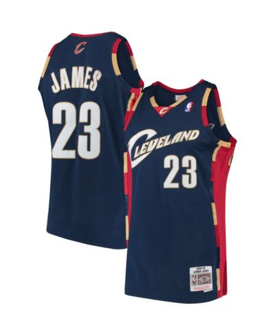 Men's Mitchell & Ness LeBron James Navy Cleveland Cavaliers Hardwood Classics Swingman Jersey
