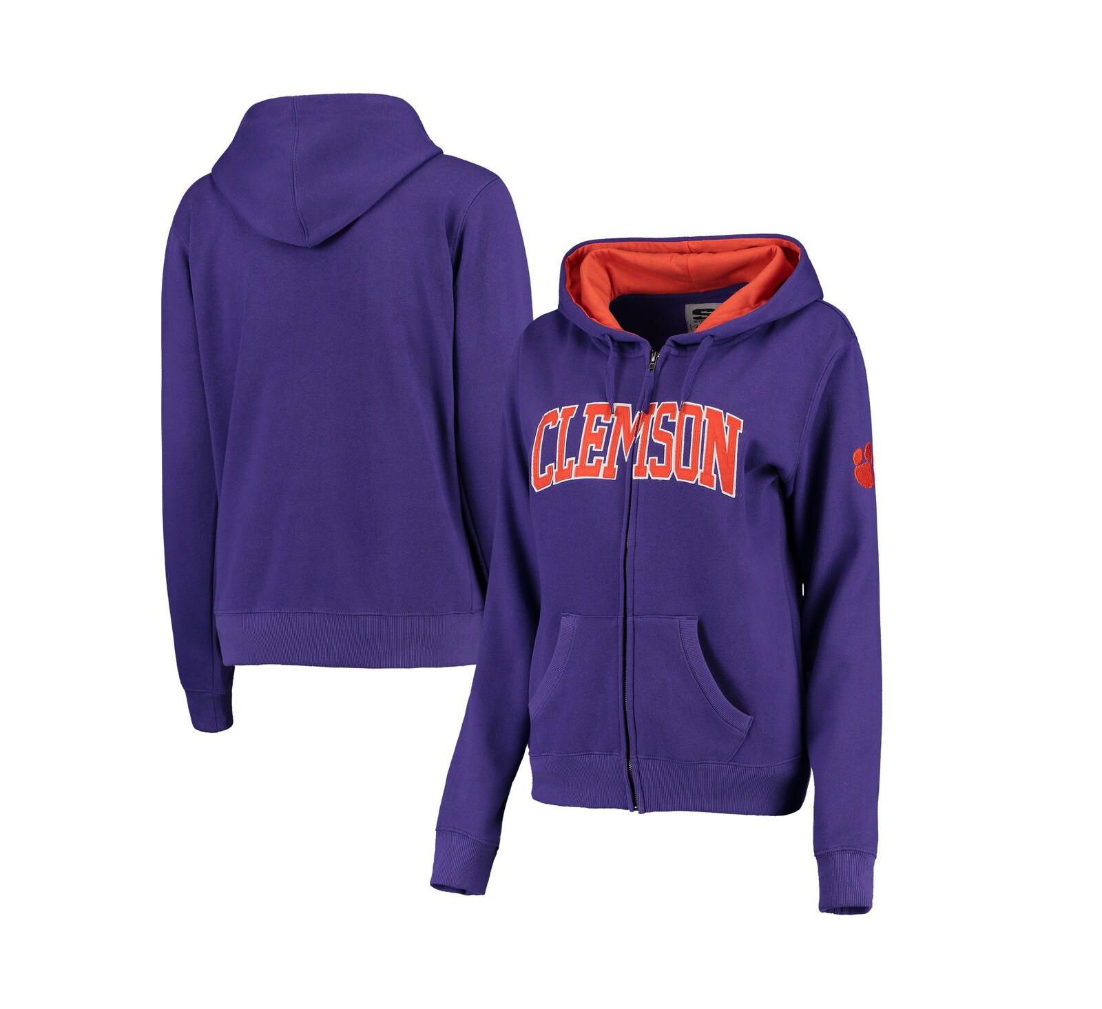 Women's Clemson Tigers Arched Name Full-Zip Hoodie