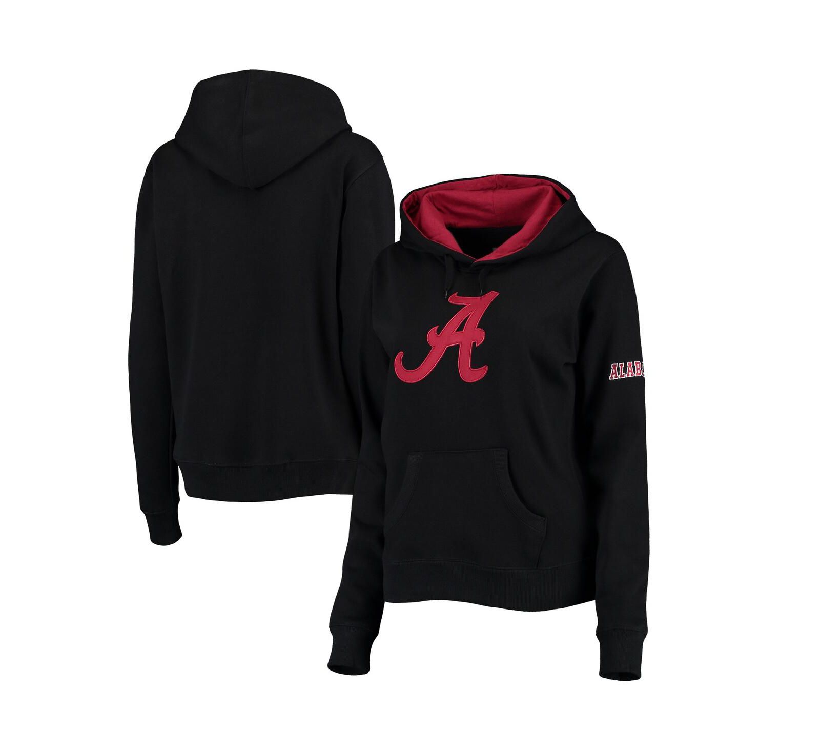Women's Black Alabama Crimson Tide Big Logo Pullover Hoodie