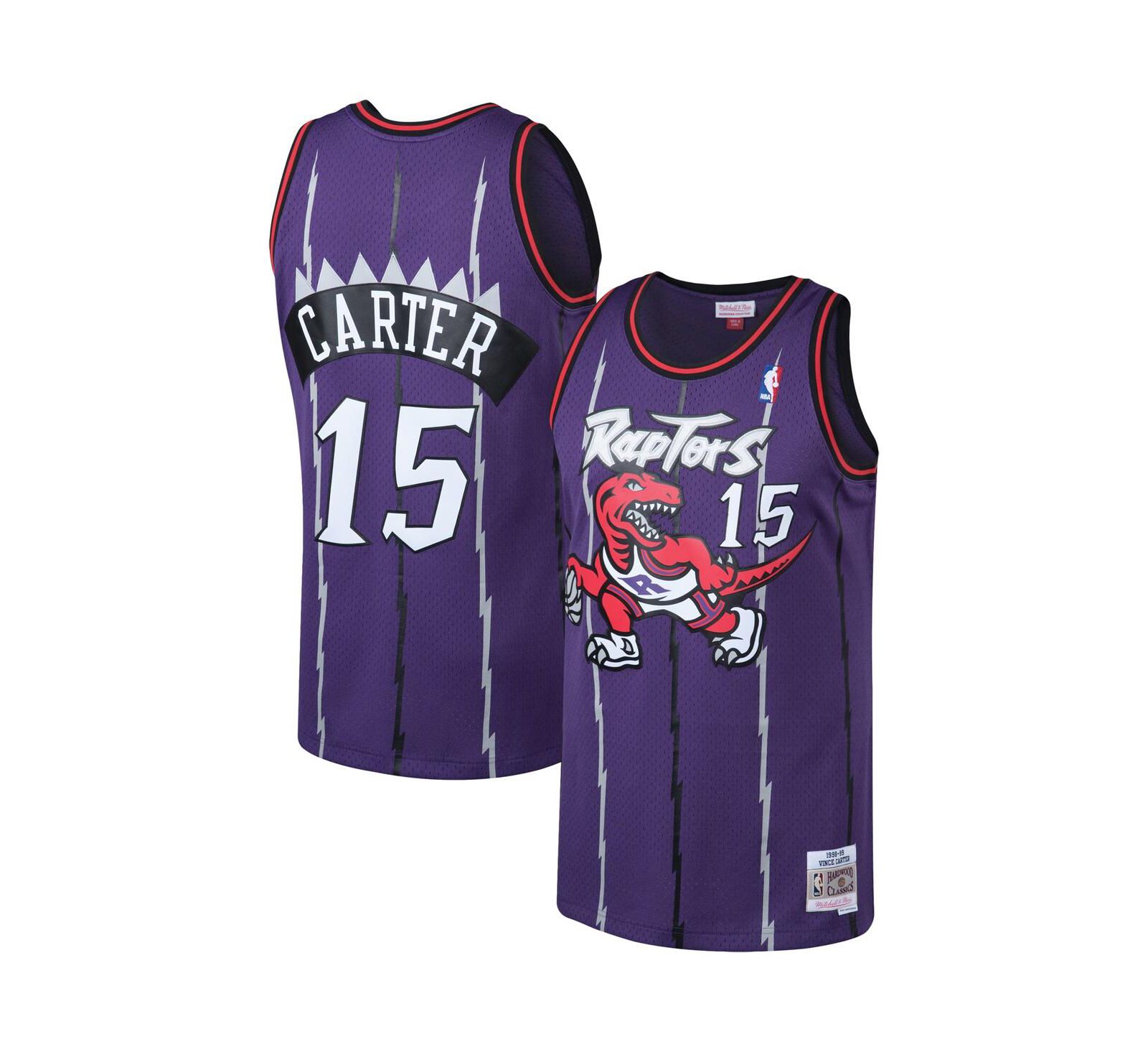 Мужская джерси Mitchell & Ness Vince Carter Purple Toronto Raptors Hardwood Classics