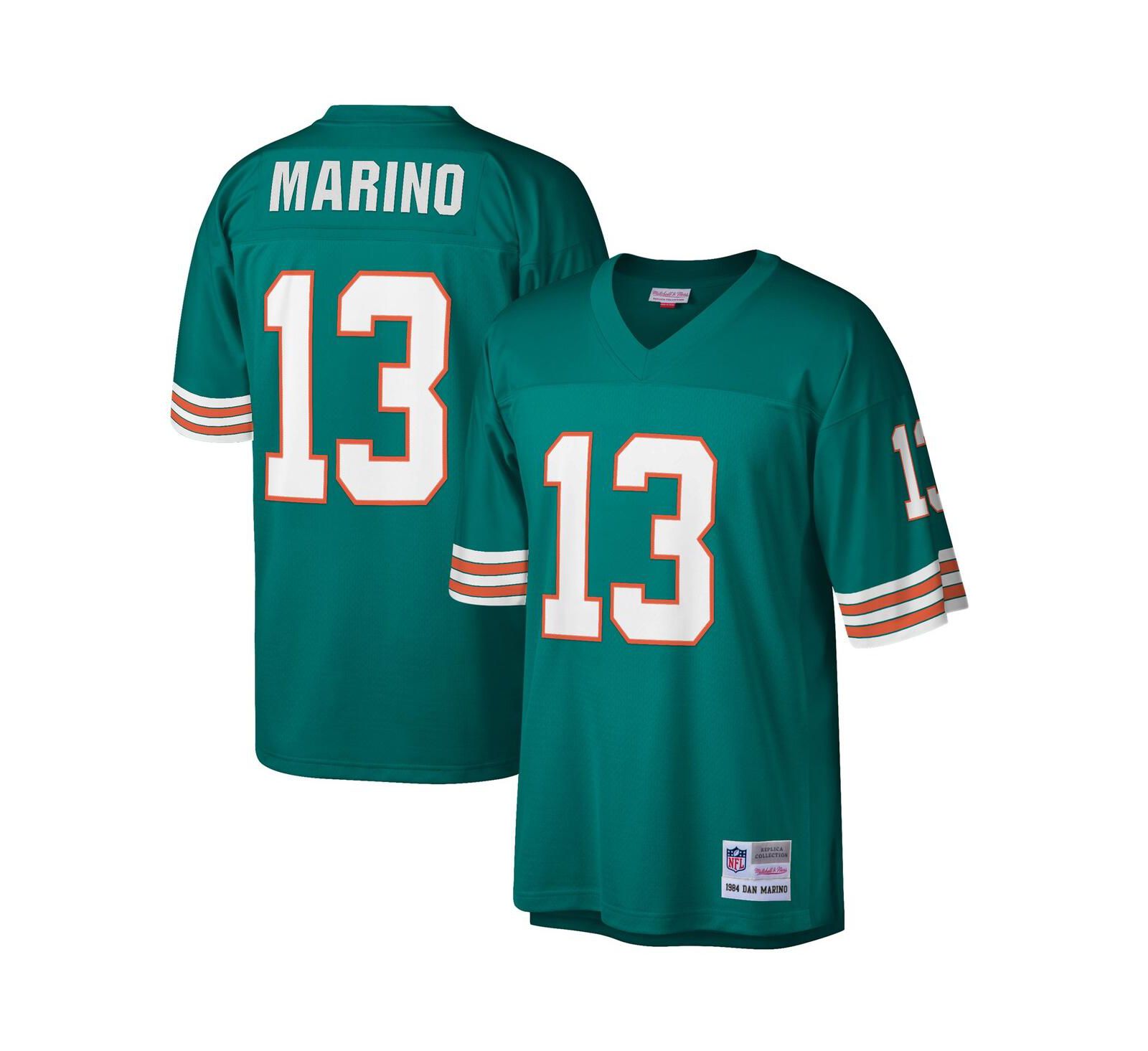 Мужская джерси Dan Marino Aqua Miami Dolphins 1984 Retired Player Replica, Big and Tall