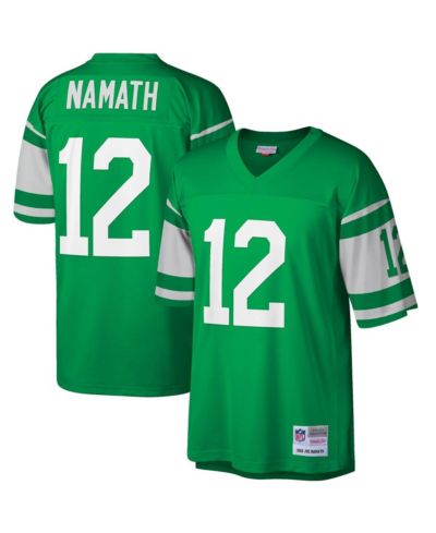 Мужская реплика джерси Joe Namath Green New York Jets Big and Tall 1968 Retired Player