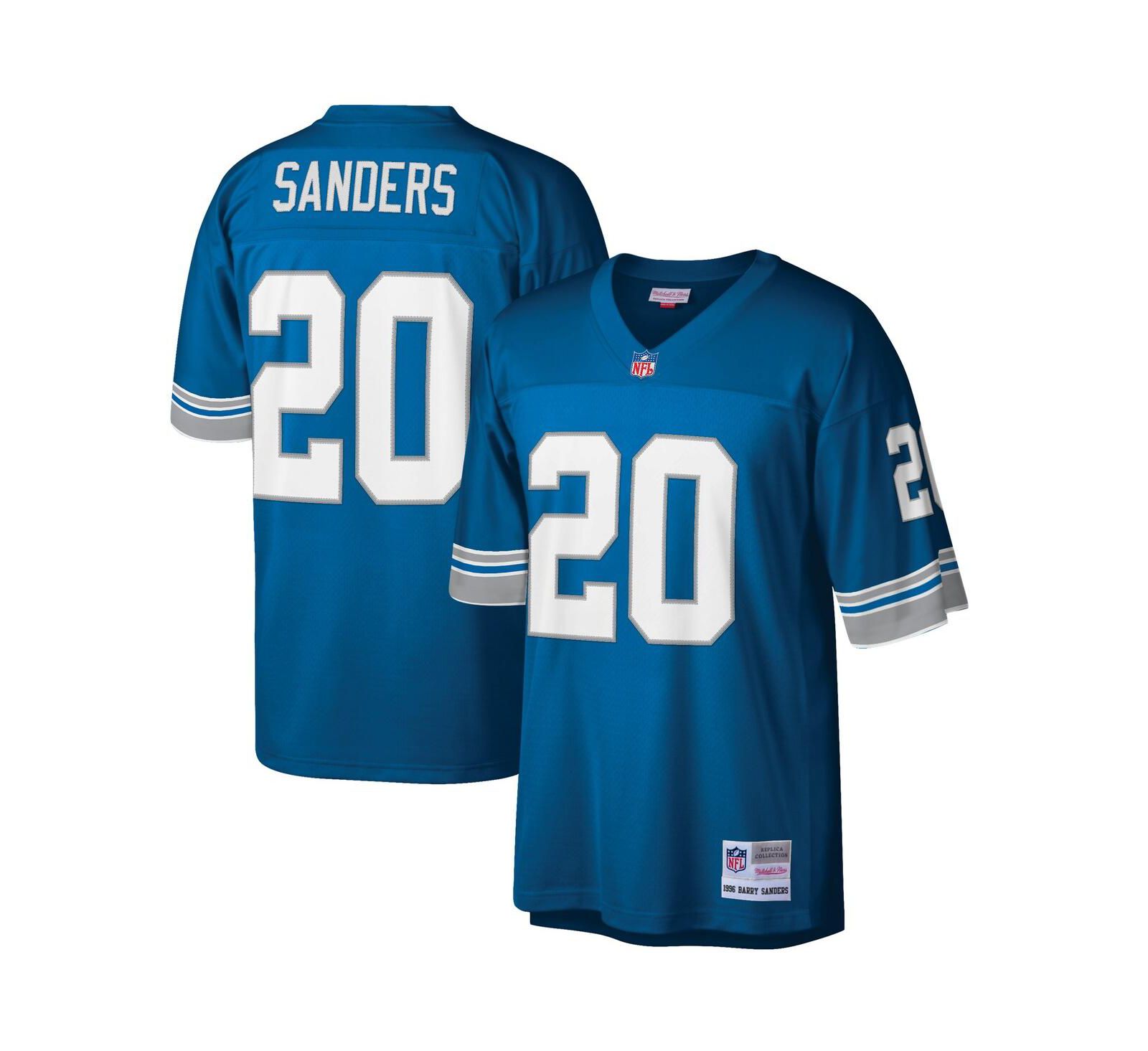 Mitchell & Ness джерси Barry Sanders Detroit Lions, реплика для мужчин, Big and Tall