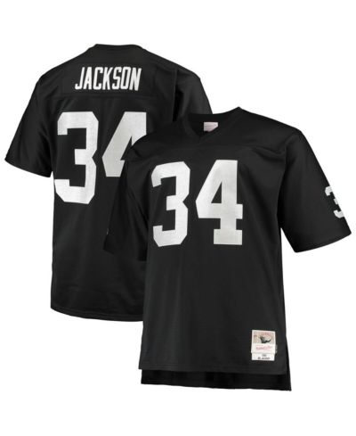 Мужская реплика джерси Mitchell & Ness Bo Jackson Black Las Vegas Raiders Big and Tall 1988