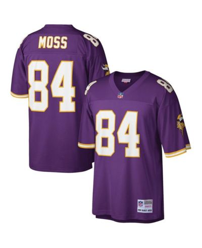 Мужская джерси Mitchell & Ness Randy Moss Purple Minnesota Vikings Big and Tall 1998 Retired Player Replica