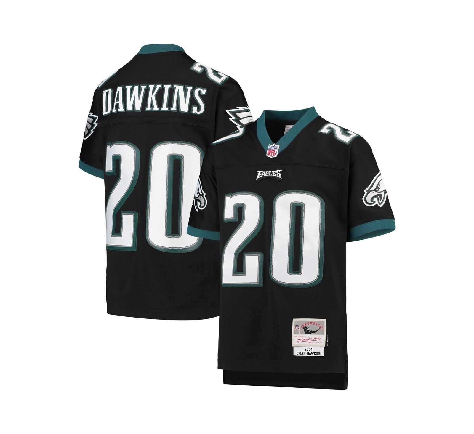 Детская джерси Mitchell & Ness Brian Dawkins Black Philadelphia Eagles 2004 Legacy Retired Player
