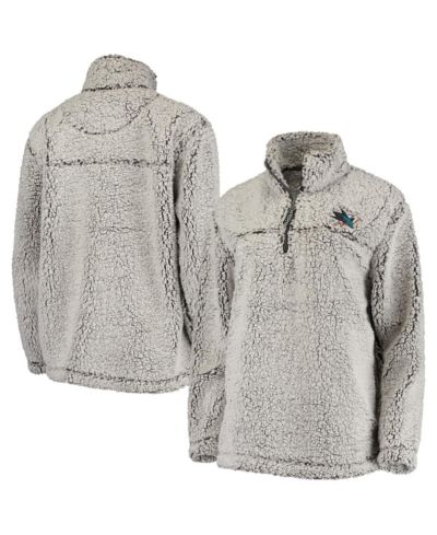 Куртка G-III 4Her by Carl Banks Women's Gray San Jose Sharks Sherpa Quarter-Zip Pullover