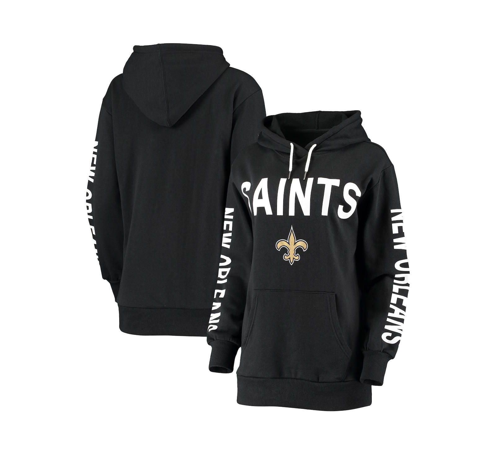 Женское худи G-III 4Her by Carl Banks Black New Orleans Saints Extra Point Pullover