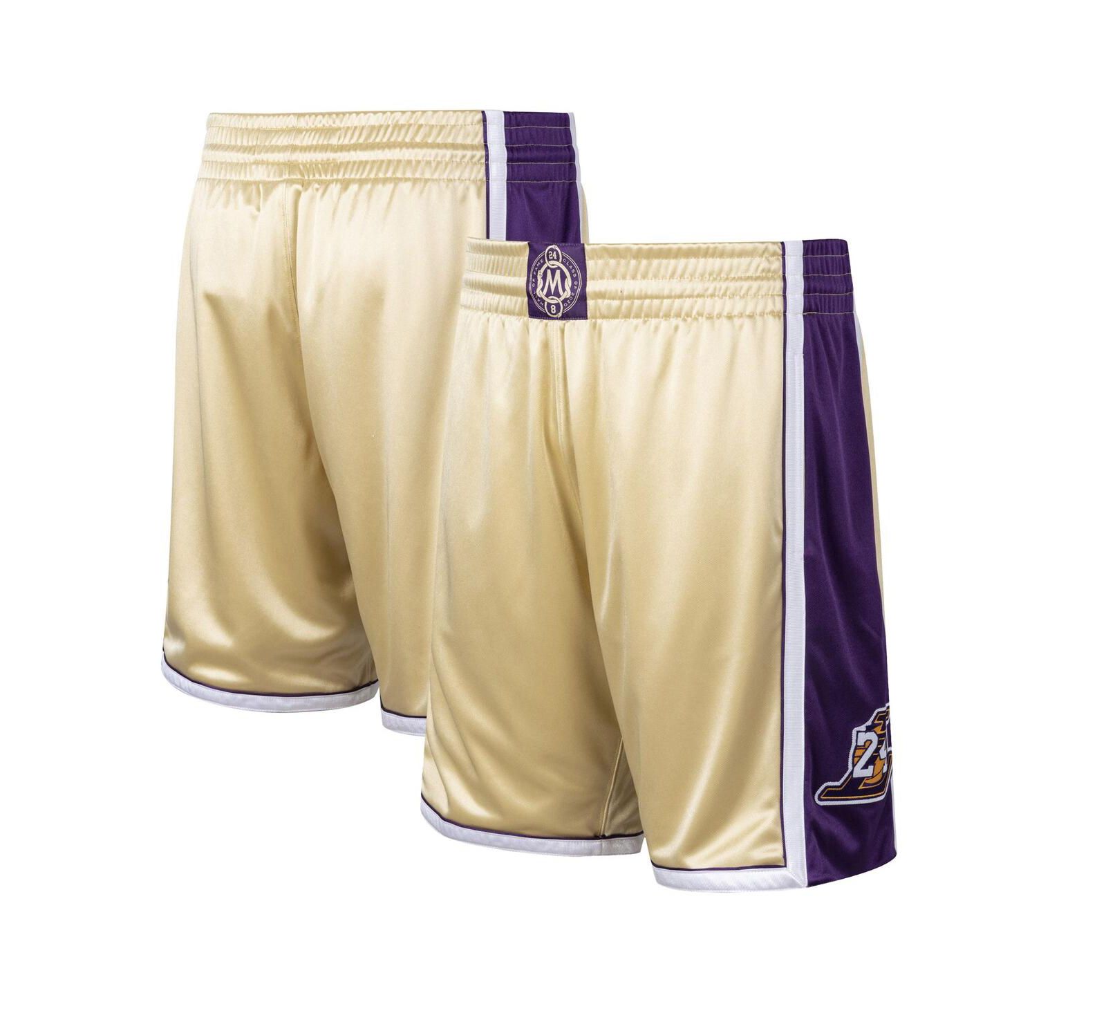 Шорты Mitchell & Ness Men's Kobe Bryant Gold-Tone Los Angeles Lakers Hardwood Classics
