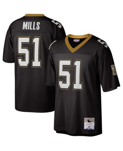 Mitchell & Ness Мужская джерси Sam Mills New Orleans Saints 1987 Legacy