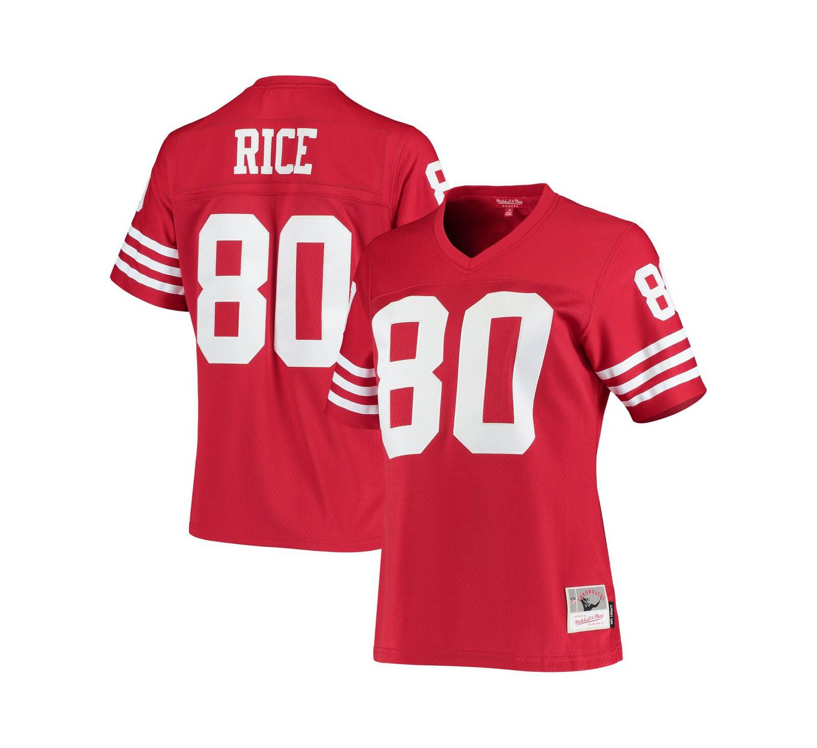 Женская джерси Jerry Rice San Francisco 49ers 1990 Legacy Replica Scarlet