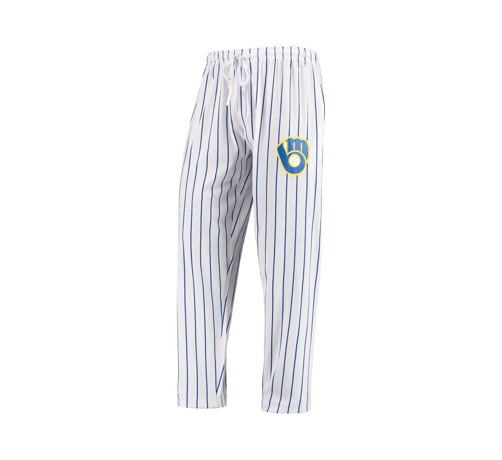 Men's White, Navy Milwaukee Brewers Vigor Lounge Pant