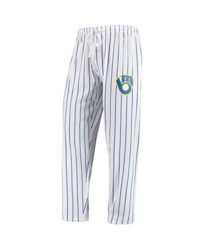 Мужские брюки для отдыха Concepts Sport White, Navy Milwaukee Brewers Vigor