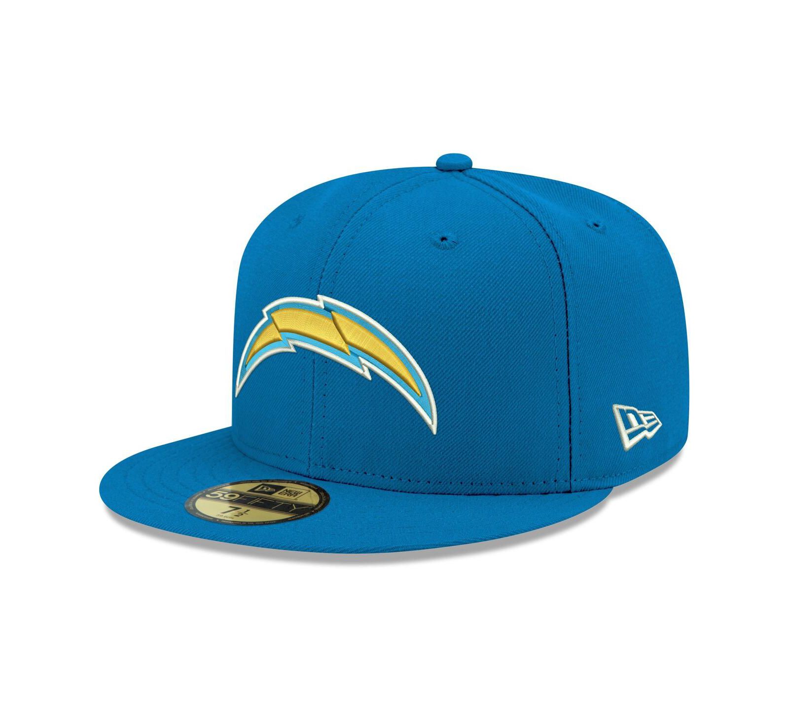 Men's Powder Blue Los Angeles Chargers Omaha Primary Logo 59FIFTY Fitted Hat