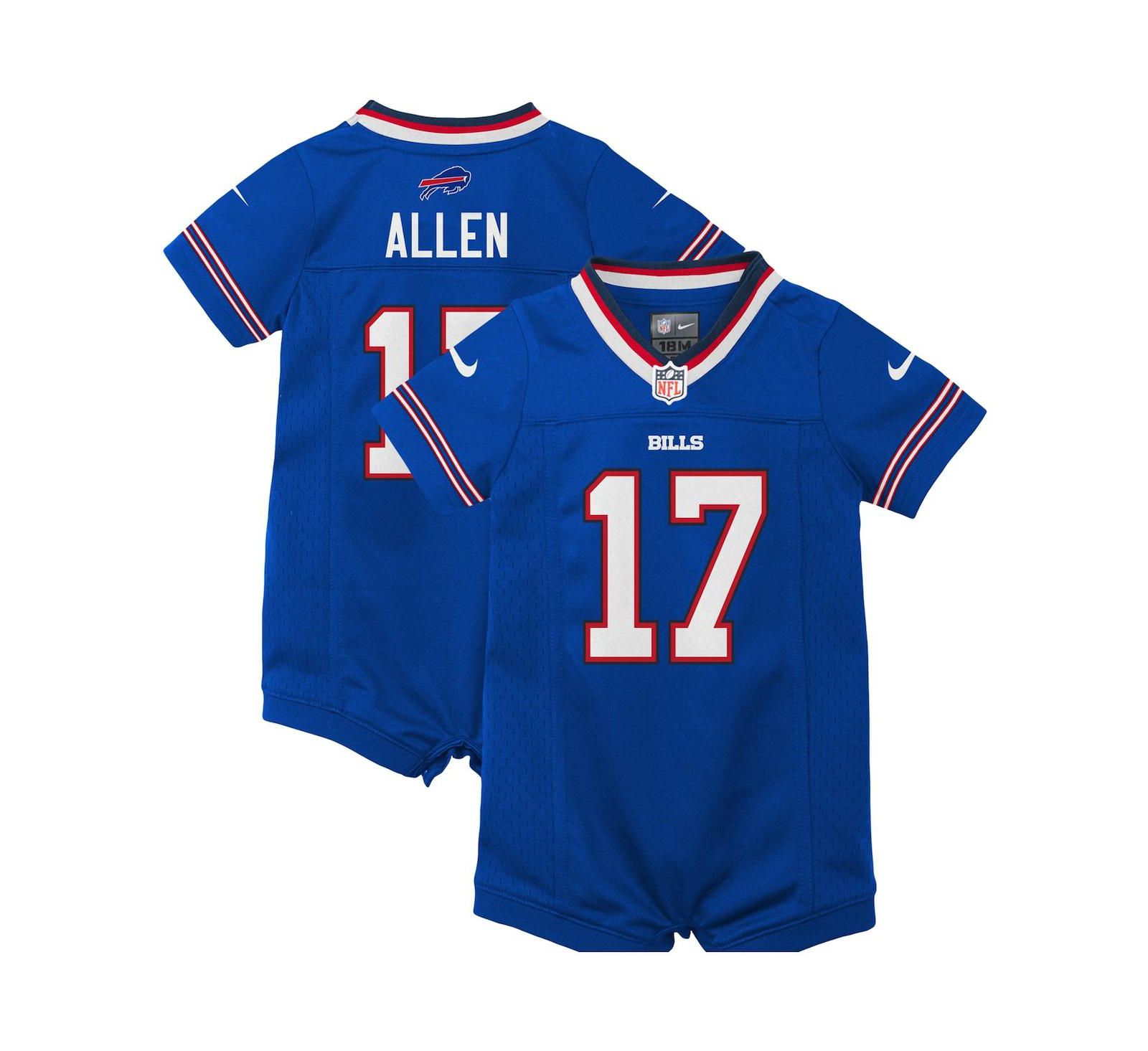 Nike джерси-комбинезон Josh Allen Royal Buffalo Bills для новорожденных и младенцев, мальчиков и девочек