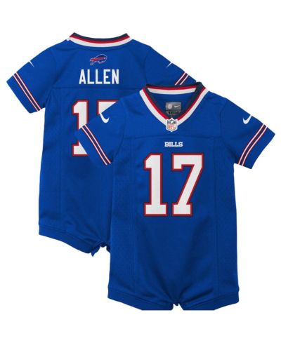 Nike джерси-комбинезон Josh Allen Royal Buffalo Bills для новорожденных и младенцев, мальчиков и девочек
