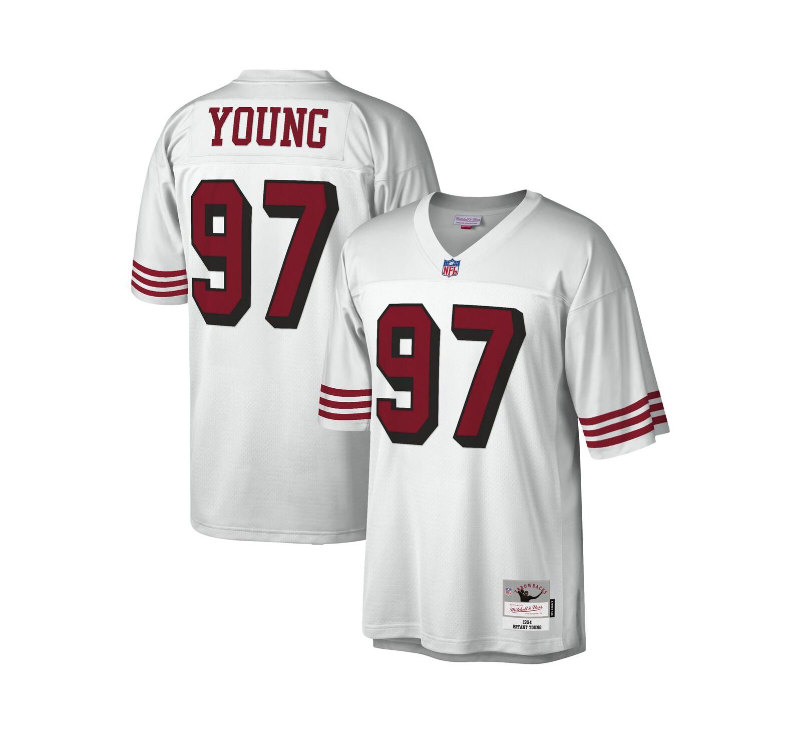 Men's Bryant Young White San Francisco 49ers 1994 Legacy Replica Jersey
