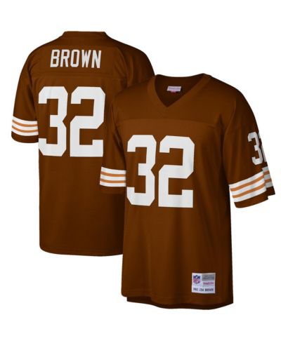 Men's Jim Brown Brown Cleveland Browns Big and Tall 1963 Retired Player Replica Jersey