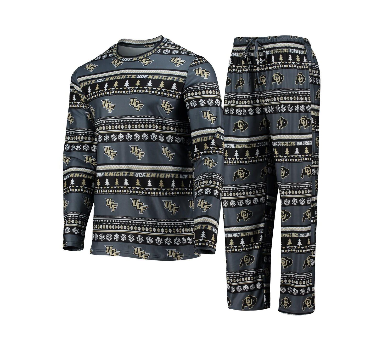 Мужской комплект для сна Concepts Sport UCF Knights Ugly Sweater Long Sleeve T-shirt и Pants