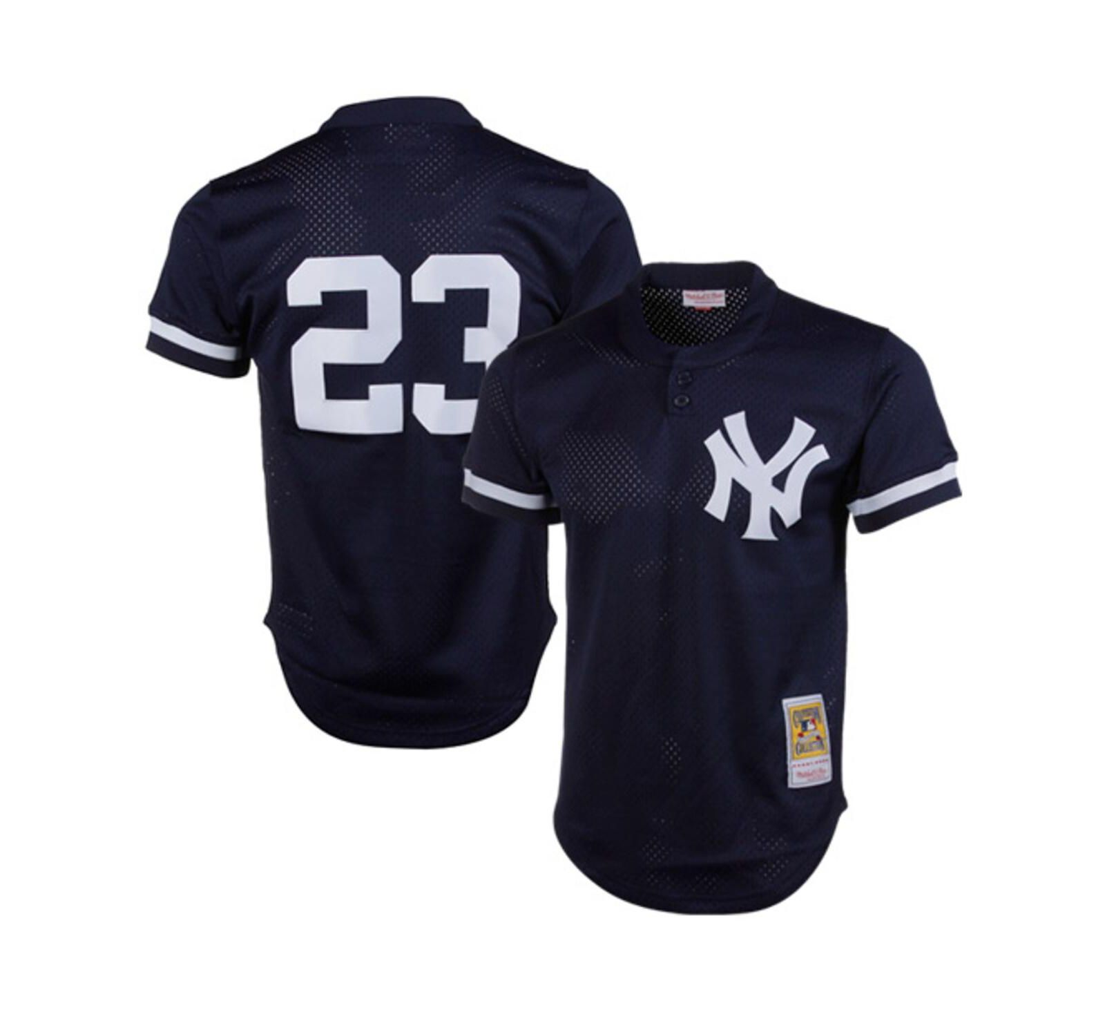 Men's Don Mattingly Navy New York Yankees 1995 Authentic Cooperstown Collection Mesh Batting Practice Jersey