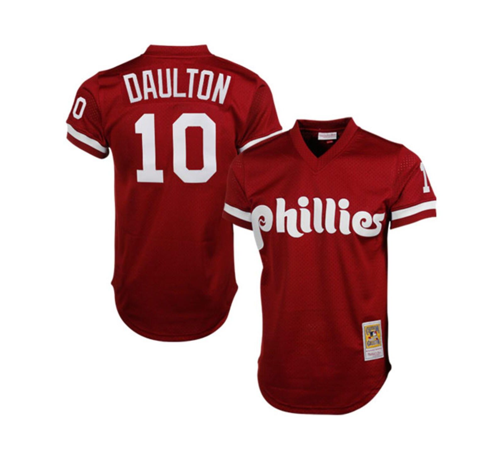 Мужская джерси Mitchell & Ness Darren Daulton Red Philadelphia Phillies Cooperstown Mesh