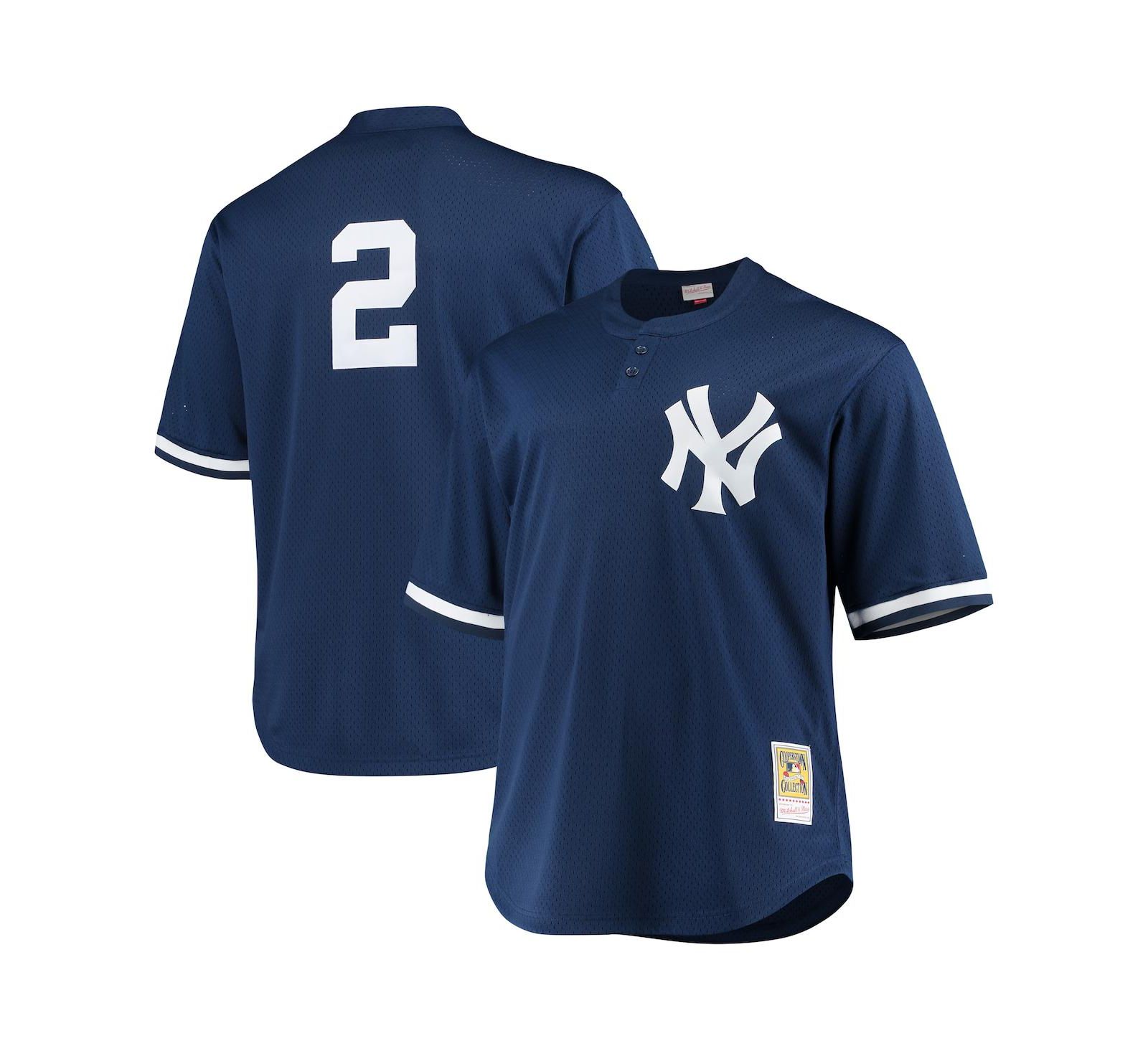 Мужская реплика джерси Derek Jeter New York Yankees Navy для тренировок, Big and Tall