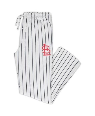 Мужские пижамные брюки в полоску St. Louis Cardinals, большие размеры, белый и темно-синий