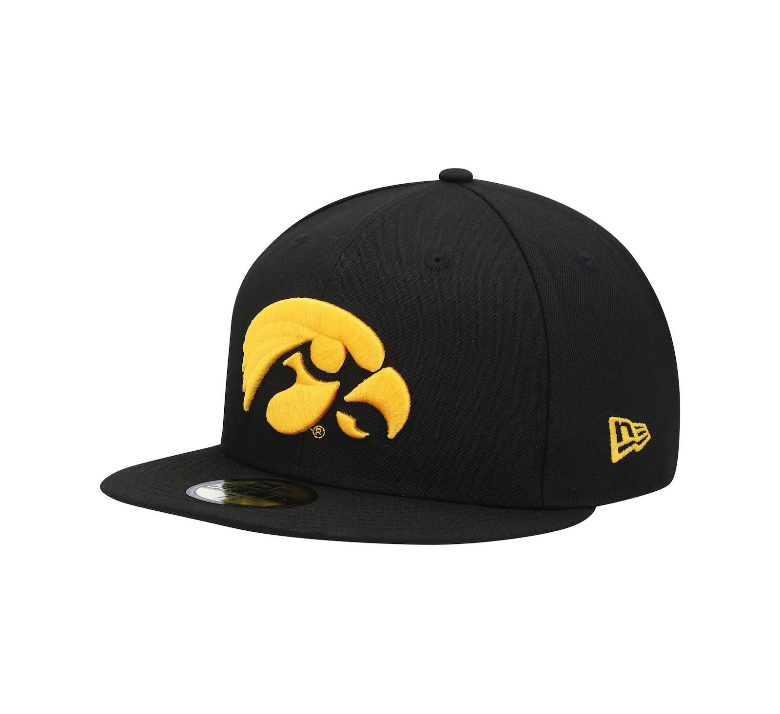 Men's Black Iowa Hawkeyes Primary Team Logo Basic 59FIFTY Fitted Hat