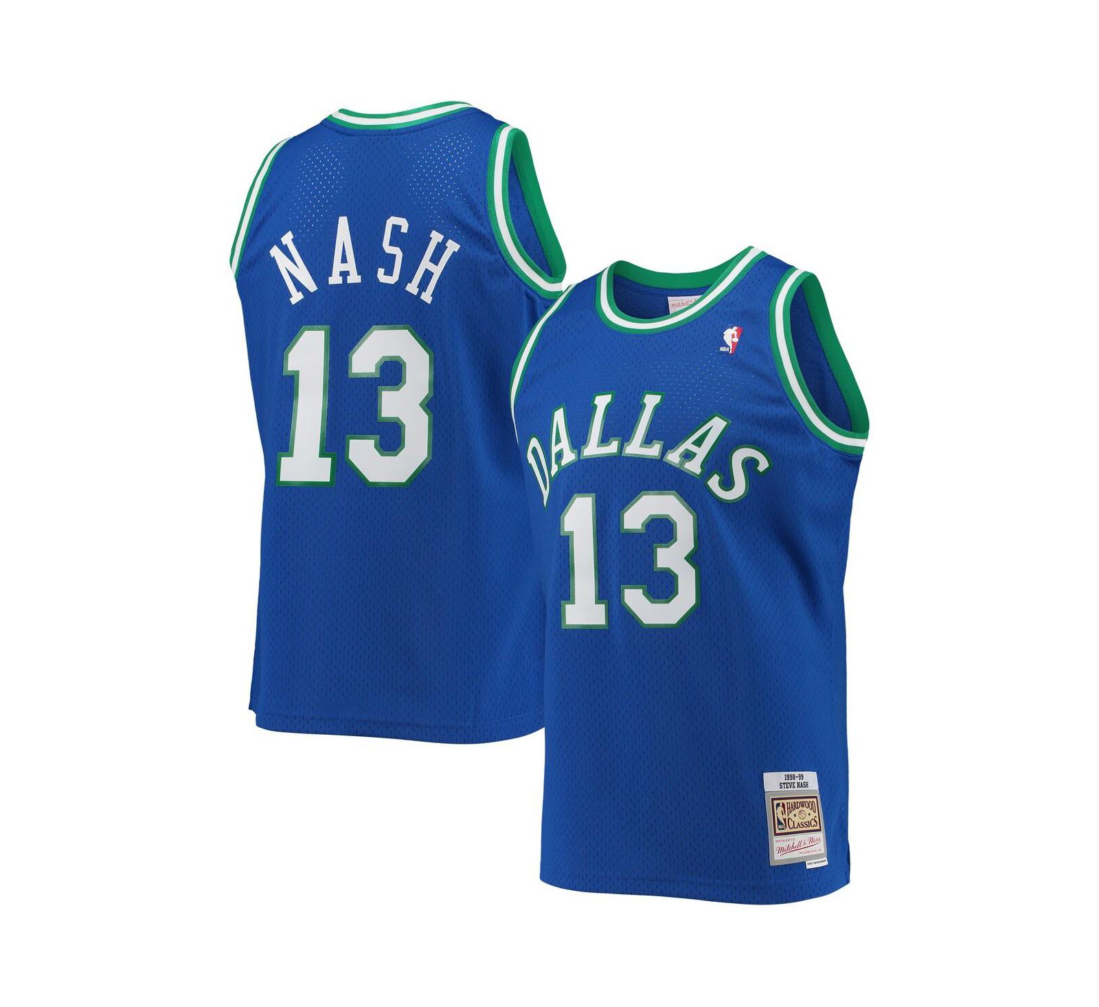 Men's Steve Nash Blue Dallas Mavericks Hardwood Classics Swingman Jersey