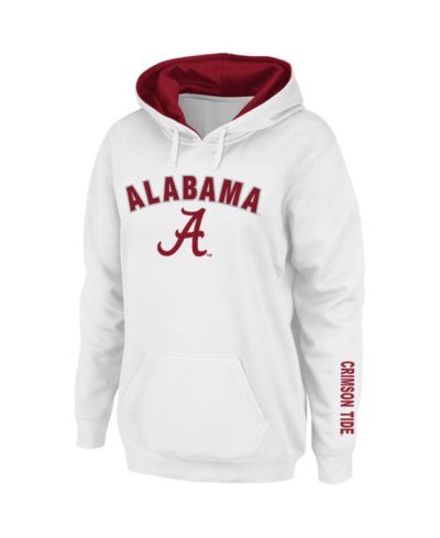 Женское худи Alabama Crimson Tide Arch and Logo 1 белого цвета