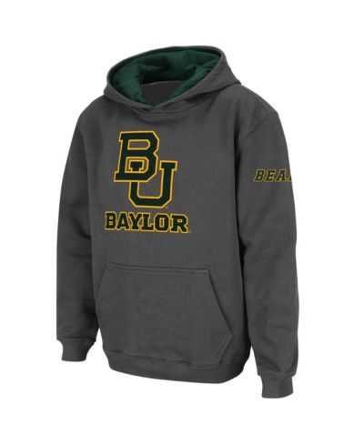 Big Boys Charcoal Baylor Bears Big Logo Pullover Hoodie