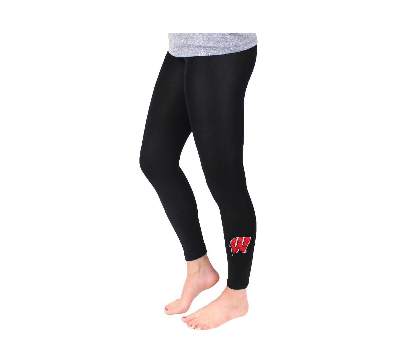 Женские флисовые леггинсы ZooZatz Black Wisconsin Badgers