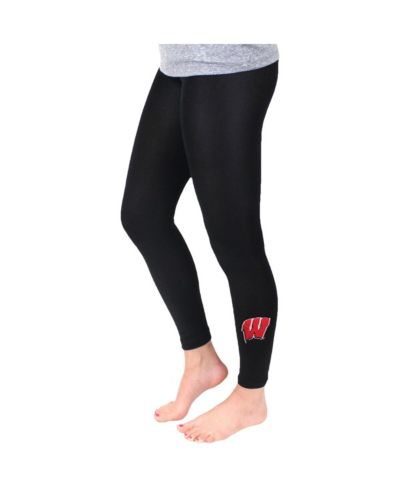Женские флисовые леггинсы ZooZatz Black Wisconsin Badgers