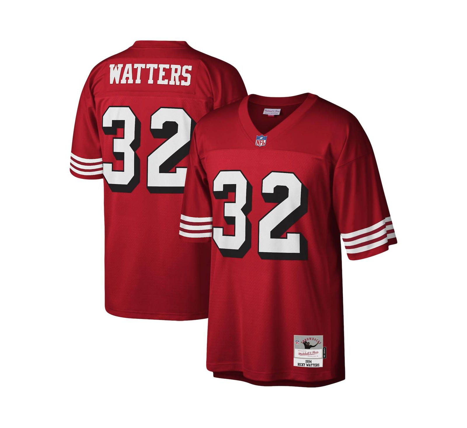 Мужская джерси Mitchell & Ness Ricky Watters Scarlet San Francisco 49ers Legacy Replica