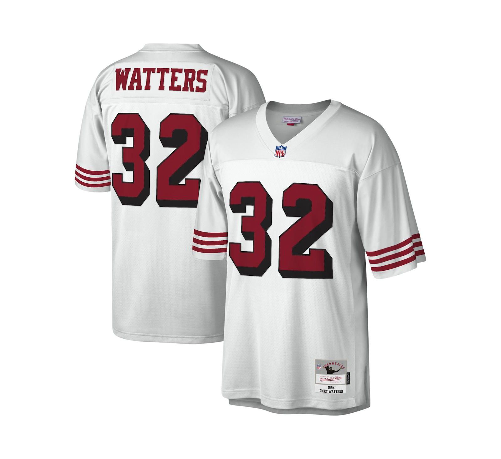 Men's Mitchell & Ness Ricky Watters White San Francisco 49ers Legacy Replica Jersey