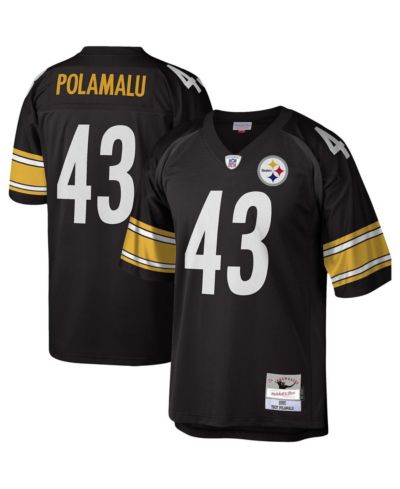 Мужская реплика джерси Troy Polamalu Pittsburgh Steelers, черный цвет