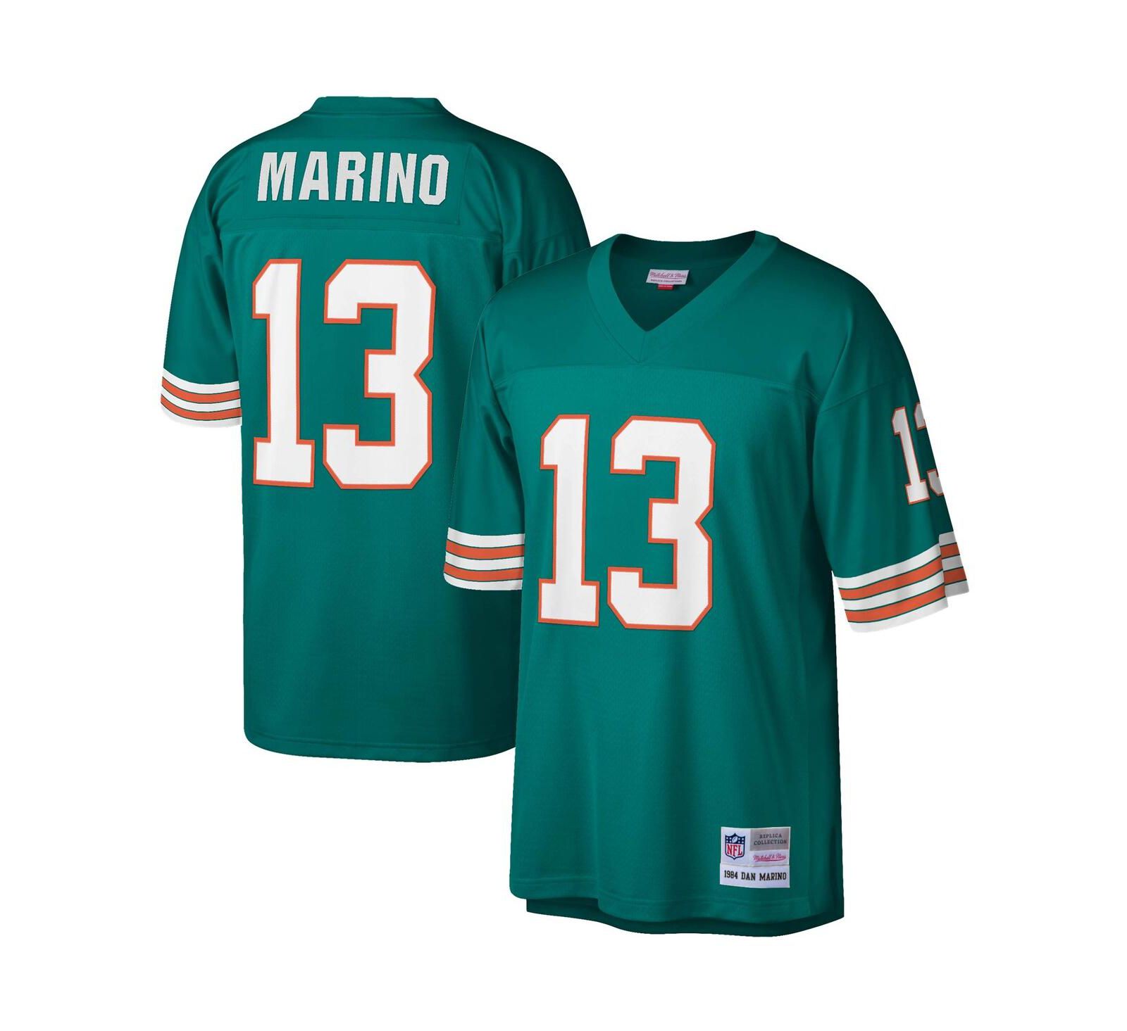 Мужская джерси-реплика Mitchell & Ness Dan Marino Aqua Miami Dolphins Legacy