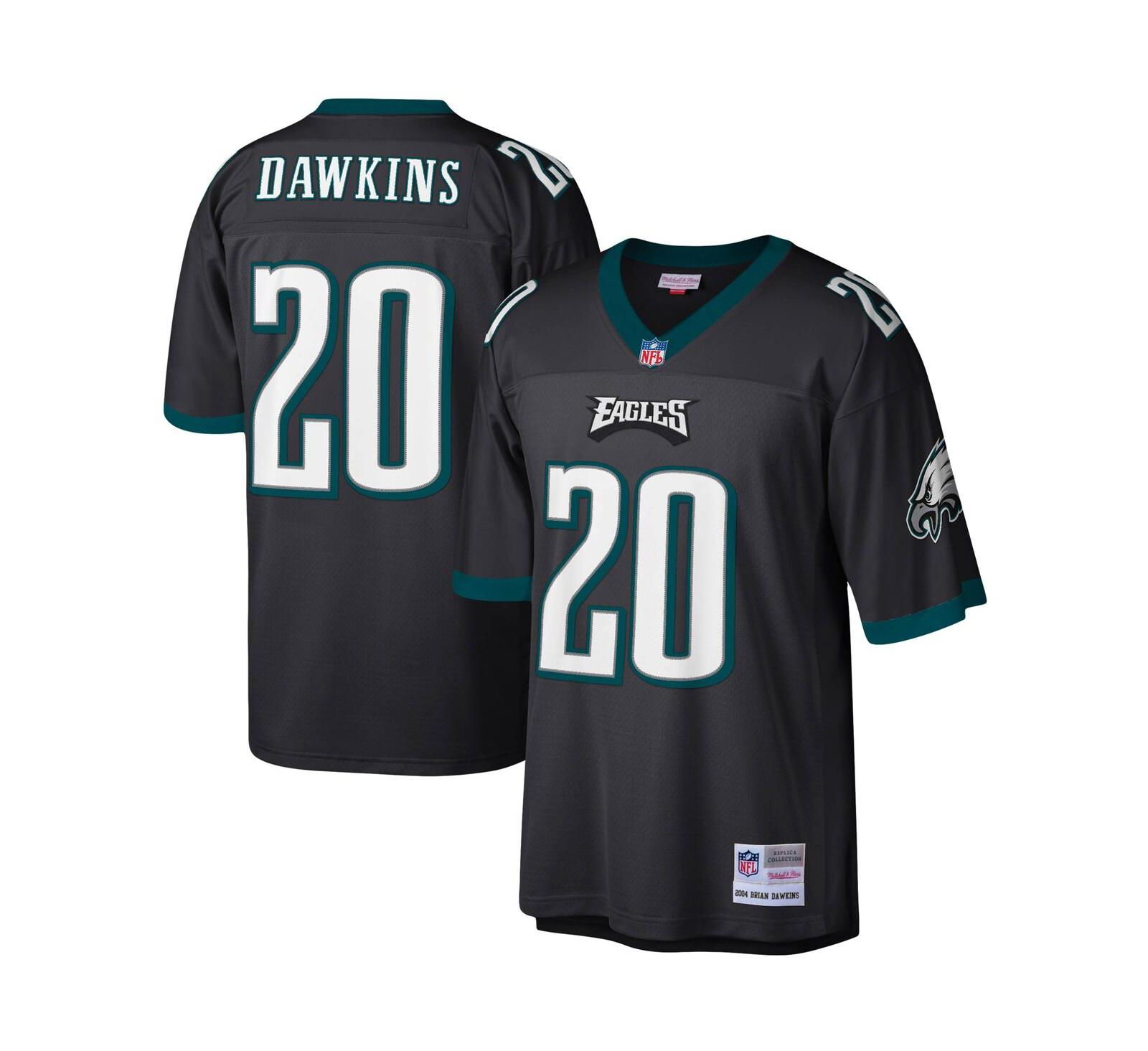 Men's Brian Dawkins Black Philadelphia Eagles Legacy Replica Jersey