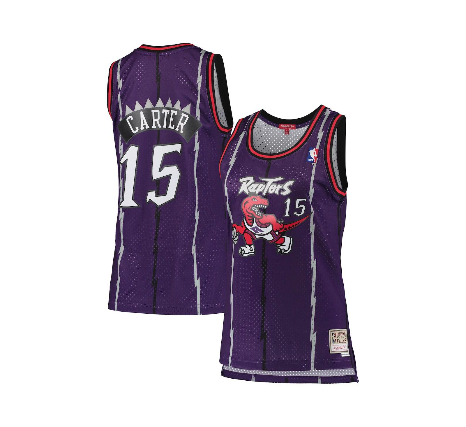 Женская джерси Mitchell & Ness Vince Carter Toronto Raptors 1998-99 Hardwood Classics Swingman Purple