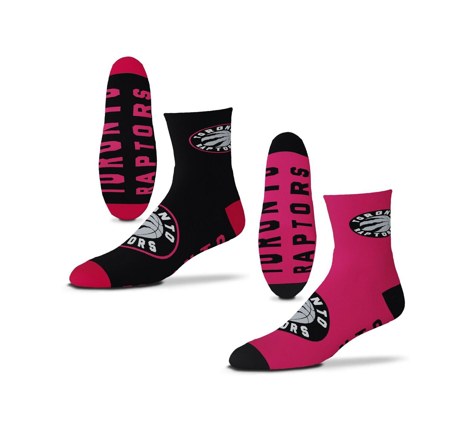 Men's Toronto Raptors 2-Pack Team Quarter-Length Socks