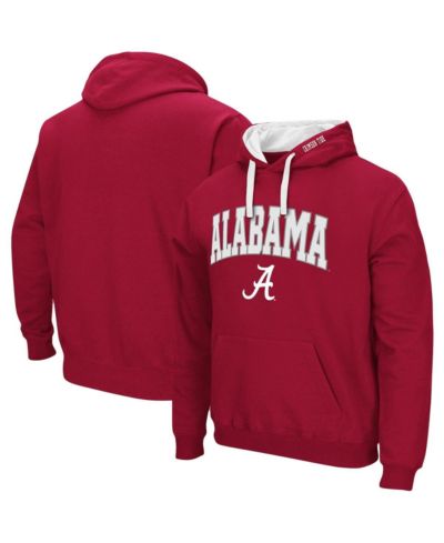 Мужская худи Colosseum Crimson Alabama Crimson Tide Big and Tall Arch & Logo 2.0 Pullover