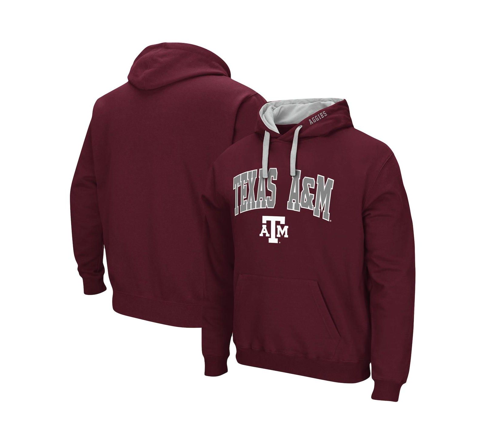 Мужской худи Colosseum Maroon Texas A&M Aggies Big and Tall Arch & Logo 2.0